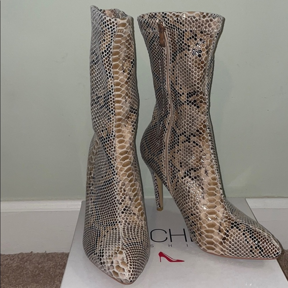 BRAND NEW! Snake Print Booties